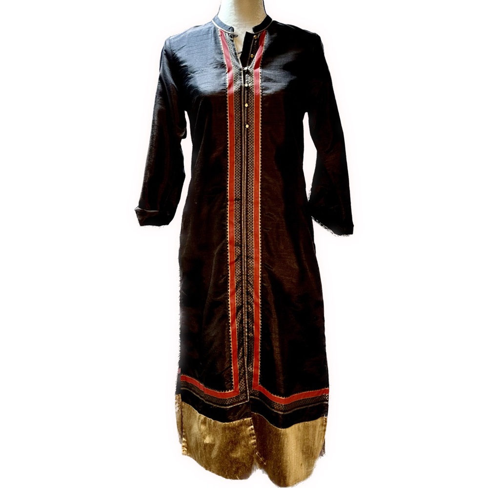 🌟 NWT Javanese Print Satin Festive Kurta #1